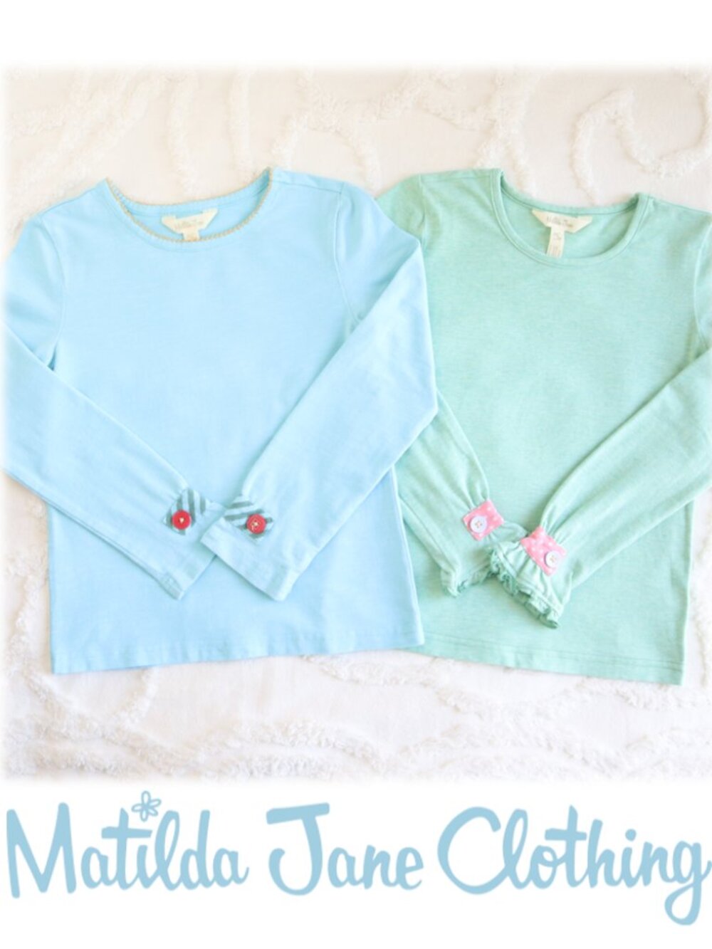 Matilda Jane | Sugar Window & Holding Hands Ruffle Long Sleeve Tradition Tee Top